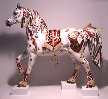 [&nbsp;SOLD&nbsp;]&nbsp;&nbsp; COPPER ENCHANTMENT&trade; ORIGINAL FOR THE TRAIL OF PAINTED PONIES&trade; NATIVE ART OF HORSE PAINTING COMPETITION.