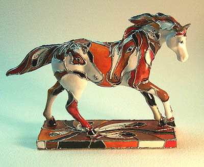 STAINED GLASS PONY ORIGINAL.