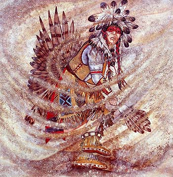 SAND DANCER GICL&Eacute;E ON CANVAS, RESANDED 22x22.